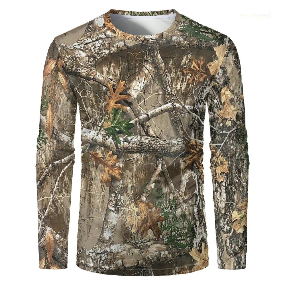 Outdoor Hunting Prints - Męska koszulka z długim rękawem, wydrukowana